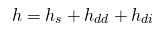 Equation: total dynamic head is equal to standing well depth plus drawdown plus discharge head